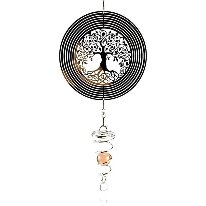 Vokowin K229-1 Moulin à Vent Cinétique En Acier Inoxydable à Suspendre En Métal 3D Pour Intérieur Et Extérieur