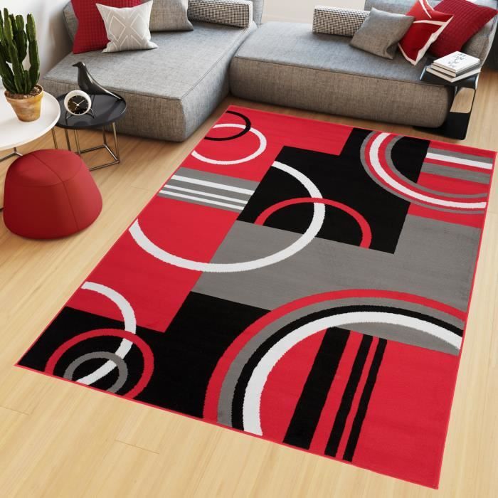 Tapiso Maya Tapis Salon Chambre Ado Moderne Geometrique Cercles