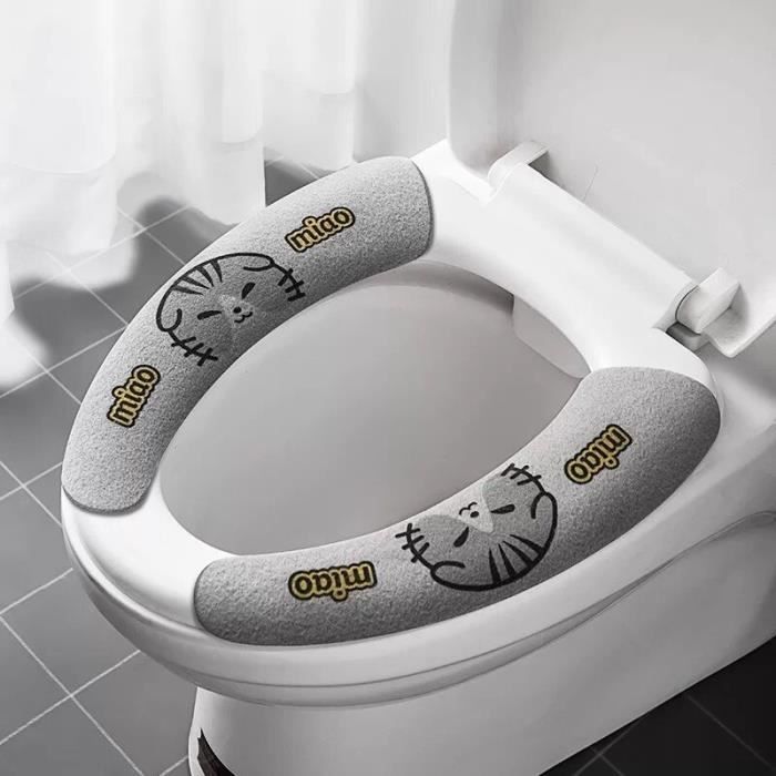 Siège De Toilettes Universel Rouge Framboise - Bois MDF Avec Vernis Antibactérien - Charnières Métal - Facile à Installer