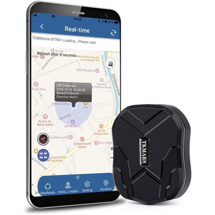 Mini Traceur GPS Etanche Antivol avec SOS Alarme Moteur Vibrant