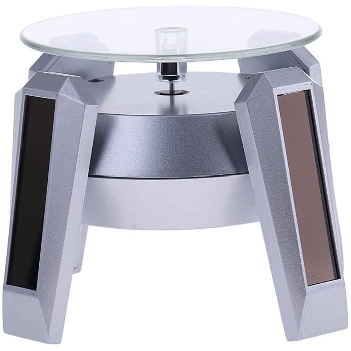 Présentoir Rotatif Électrique 25cm Avec LED - Plateau Tournant 20kg Pour Bijoux Et Produits