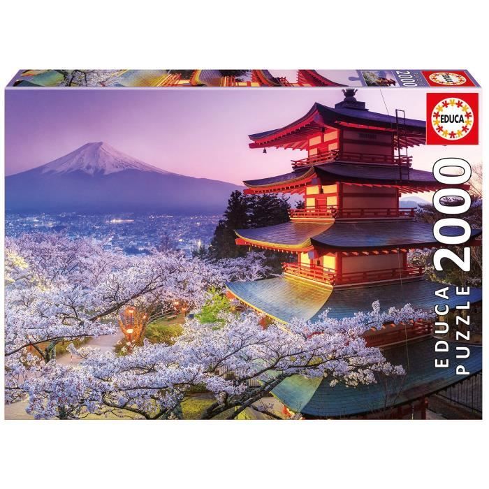 puzzle paysage et nature - educa - mont fuji japon - 2000 pièces