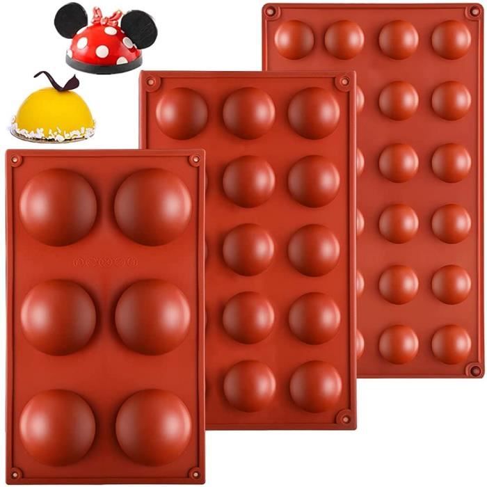 Moule Demi Sphere 3 Pieces Moule Forme Demi Spheres Moule Silicone Demi Sphere Moule Sphere Chocolat Pour Chocolat Gateau Gel Cdiscount Maison