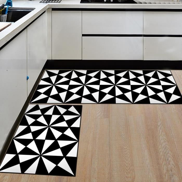 Tapis De Noël Nain Festif - Lot De 2 (40x60 Cm + 40x120 Cm) - Antidérapant, Absorbant - Pour Cuisine, Entrée, Salon - 2