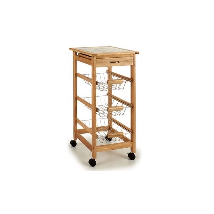 Desserte De Cuisine Rangement Legumes En Bois Et Metal 0 000000