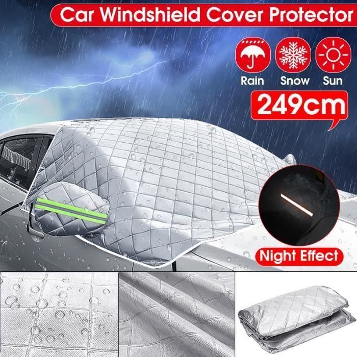fengzong Pare-Brise de Voiture Visor Cover UV Protect Anti Ice Snow Frost Shield Protection Contre la poussi/ère Pare-Soleil pour Le Pare-Brise de Voiture Avant Noir et Noir