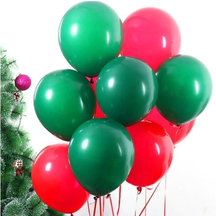 Ballon Gonflable Aluminium Joyeux Noel Rouge 30cm, decoration noel