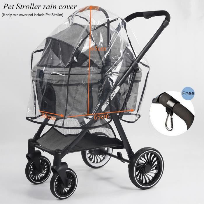 Poussette chien avec habillage pluie - Cdiscount