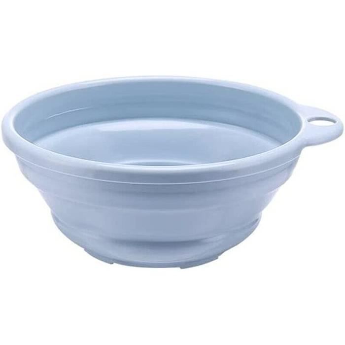 N9590-Lavabo Pliable, Pliage Lavabo Cuvette En Plastique De Voyage Portable,Bleu