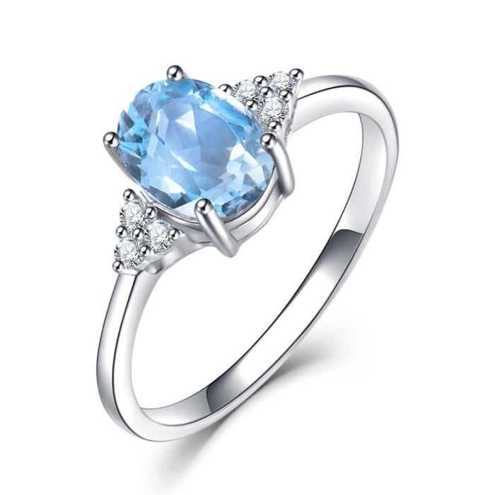 Couleur cr e topaze taille 8 Bague avec Pierre Pr cieuse de
