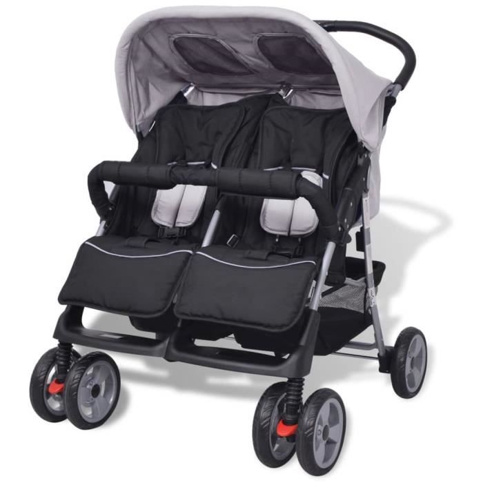 Poussette double moderne sales