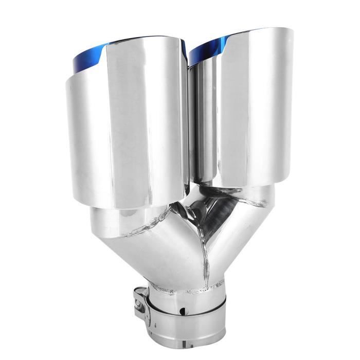 Embout D'Échappement Double Acier Inoxydable 63mm - Pour Voiture Et Camion, Réduction De Bruit