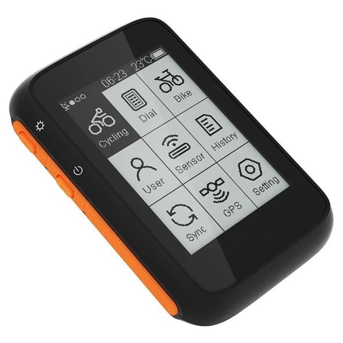 Compteur vélo,Compteur de vélo GPS sans fil Bluetooth 5.0 et ANT +,compteur  de vitesse de vélo étanche avec - Orange[A467] - Cdiscount Sport