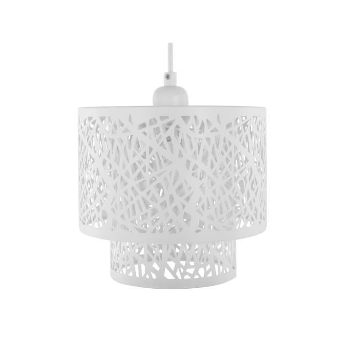 Beliani - Lampe suspension blanche SANAGA