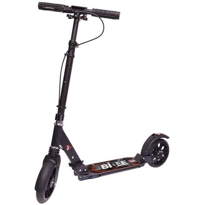 Trottinette Enfants Patinette 2 roues Beyblade bleu avec plateau pliable