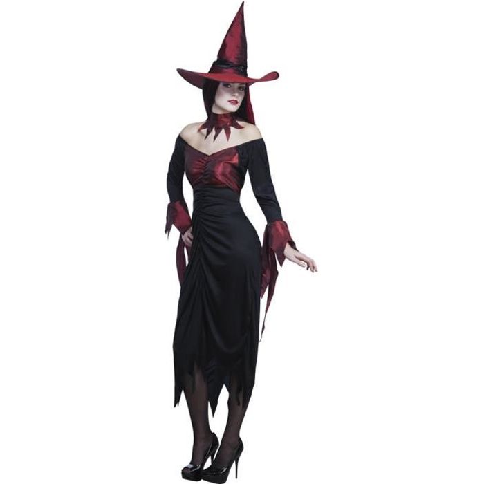 Femme Mode Solide Halloween Costume Adulte Cosplay Sorcière Jupe Robe Noir  Noir - Cdiscount Prêt-à-Porter