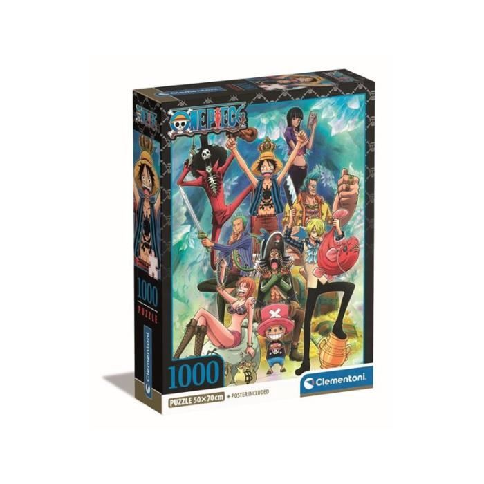 Puzzle - CLEMENTONI - One piece Compact - 1000 pièces - Dessins animés et BD - 10 ans et plus