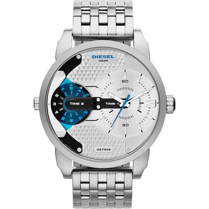 Montre Homme Diesel Mini Daddy DZ7305 Argent Cdiscount Bijouterie