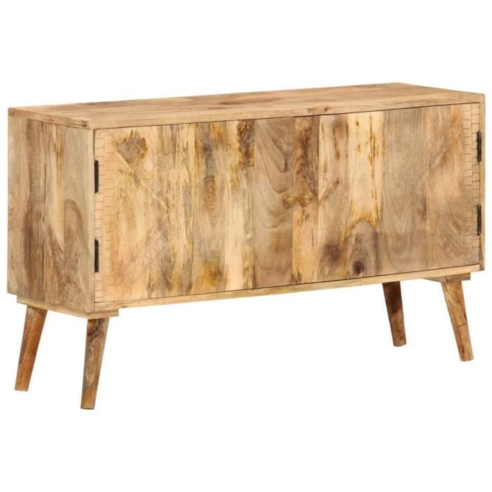Buffet En Bois Massif De Manguier VidaXL 40x40x91 Cm - Meuble De Rangement Pour Cuisine