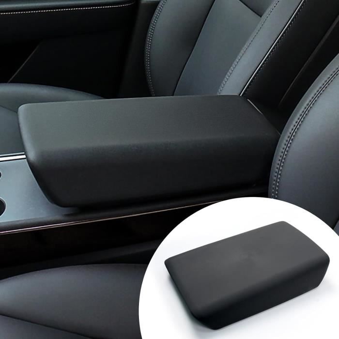 Housse D'accoudoir Pour Tesla Model 3 Et Model Y - Imperméable, Blanc, Avec Logo - Facile à Installer Sans Perçage