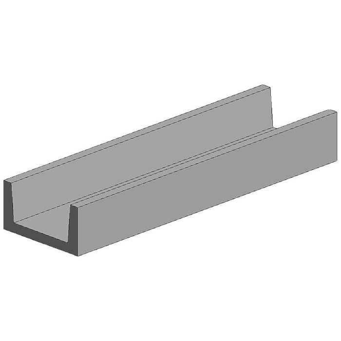 Profilé En U Aluminium Alberts 1000mm - Finition Inox - 10x15mm