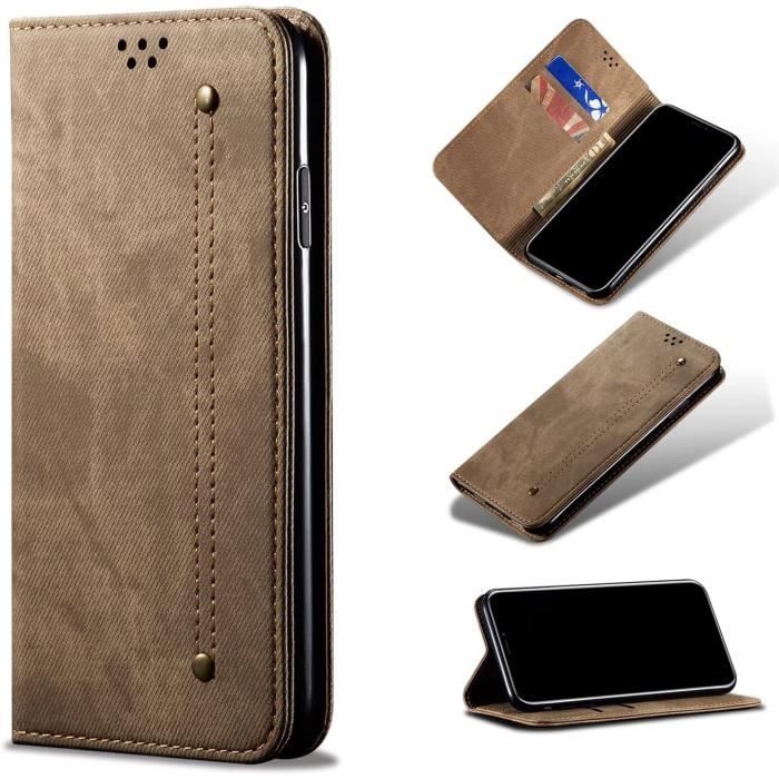 NEXCURIO Étui Portefeuille Xiaomi Redmi Note 12 Pro 4G – Cuir Bleu, 7 Fentes Cartes, Poche Zippée, Rabat Magnétique