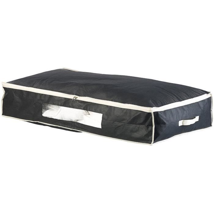 Housse de rangement - INFACTORY - Noir - Toile intissée - 100 x 48 x 18 cm - 86 litres