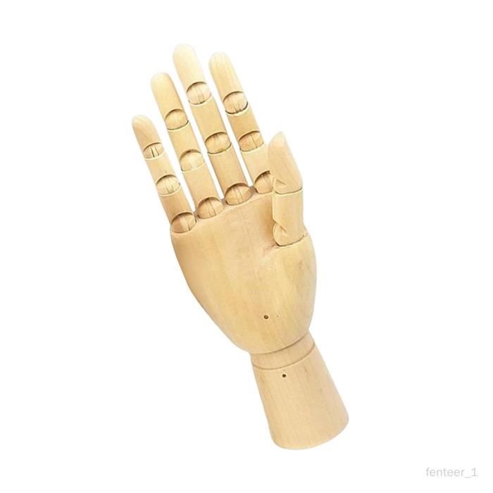 PD18209-Mannequin De Main En Bois Rotatives Pour Esquisse. Figurines Modèles De Dessin