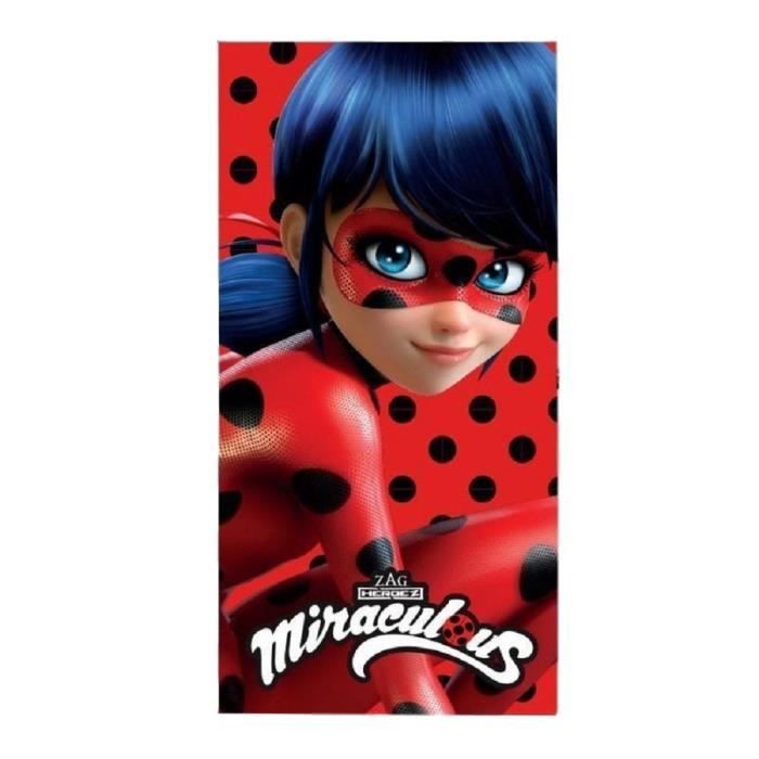 Miraculous Ladybug Serviette de Bain en Microfibre pour Enfant 70 x 140 cm
