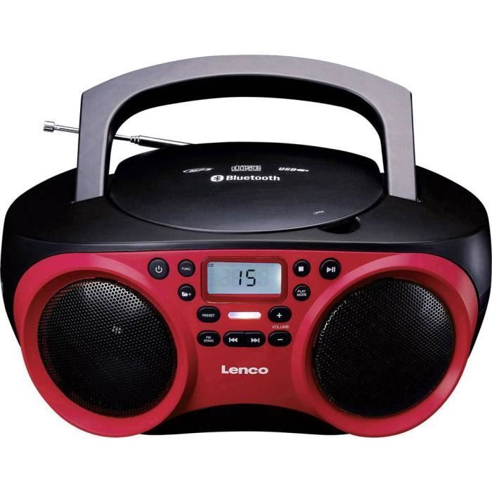 Radio-CD FM Lenco SCD-501 rouge, noir