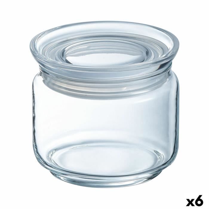 bocal luminarc pav transparent silicone verre (500 ml) (6 unités)