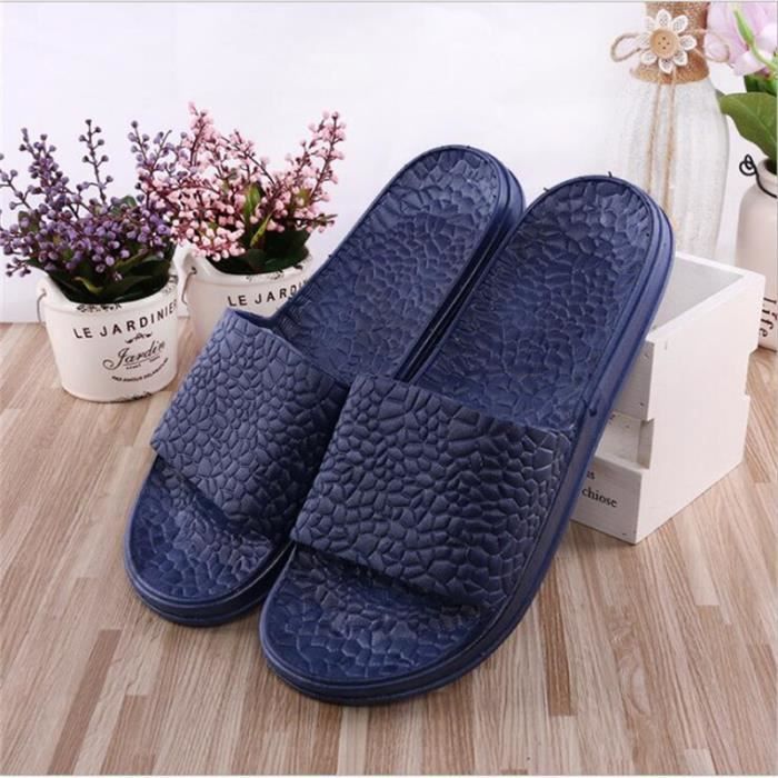 Chaussure homme marque pantoufle sandale homme chaussure été chaussure de  luxe homme chaussures homme plage Sandale luxe hommes Bleu - Cdiscount