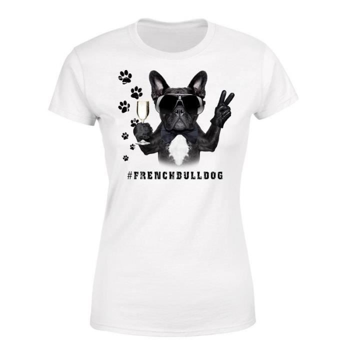 Téléchargement gratuit Images T Shirt Femmes French Bulldog Bouledogue Francais Tee Hashtag dernière par