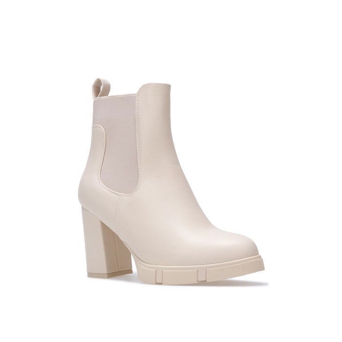 Talon Compensé Invisible Bottines La Modeuse Simili Daim Plissé