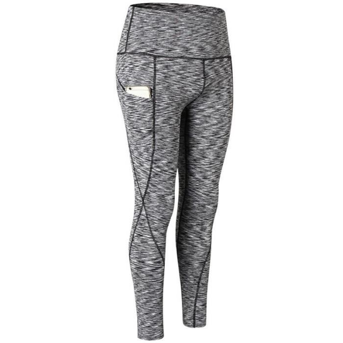 Legging Femme Pantalon de Sport Avec Poches Yoga Fitness Gym