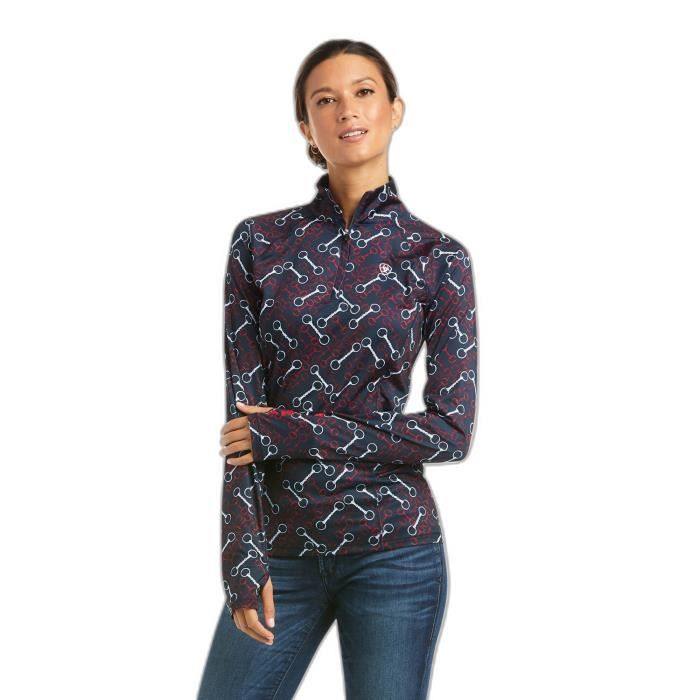 Maillot équitation 1/4 zip femme Ariat Lowell 3.0 - Sport