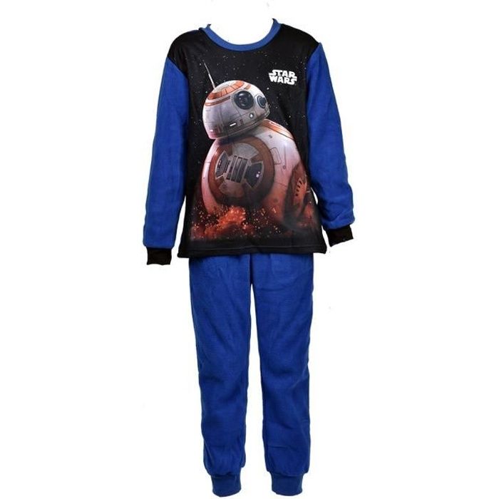 Ensemble pyjama garcon Star Wars fantaisie en coton Ultra Confort Star Wars Dhq2028 Marine