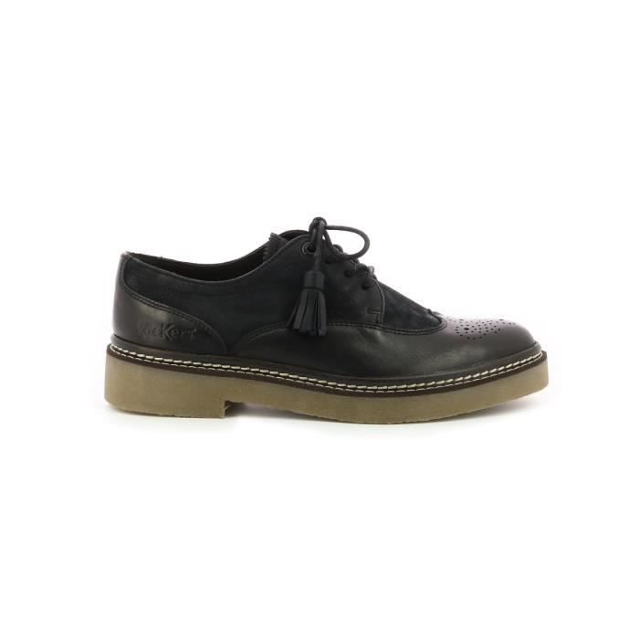 Derbies Kickers FOWFO Femmes - Violet, Cuir, Taille 39 | Style Ville, Confort Assuré