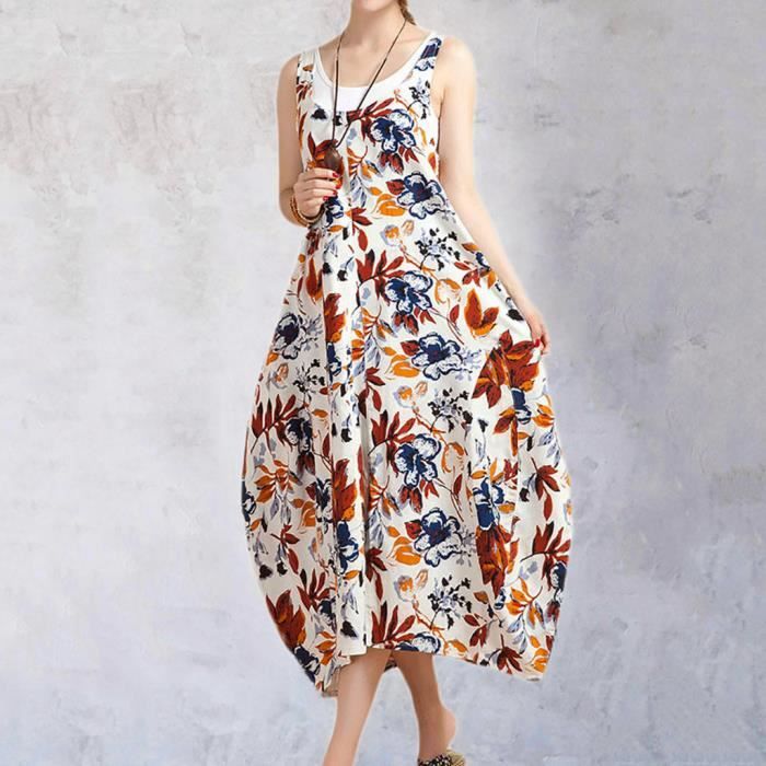 robe coton sans manche