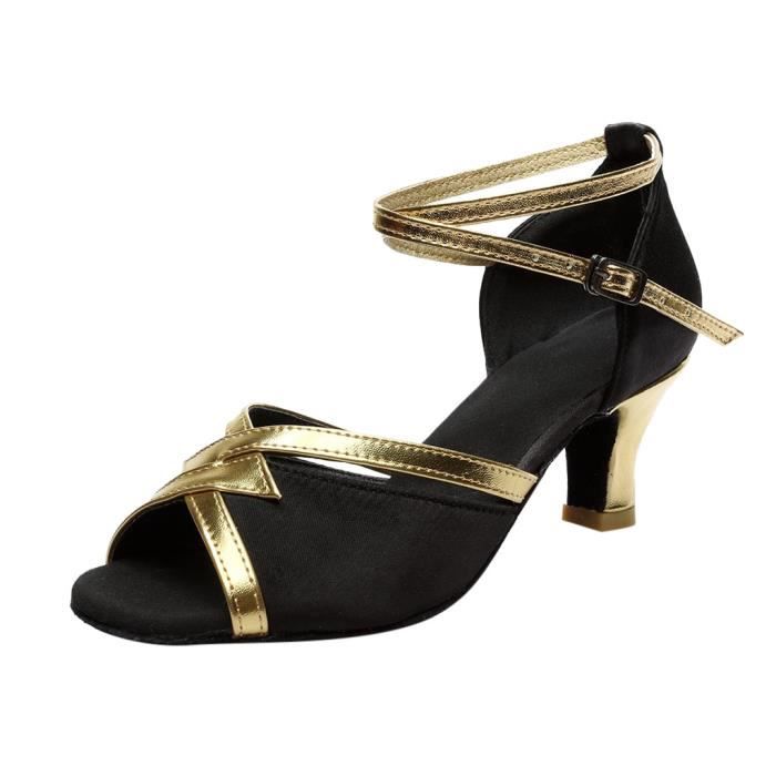 Chaussures Danse Latine Femmes - Salsa/Tango - Semelle Suède - Lacets - Synthétique - HROYL