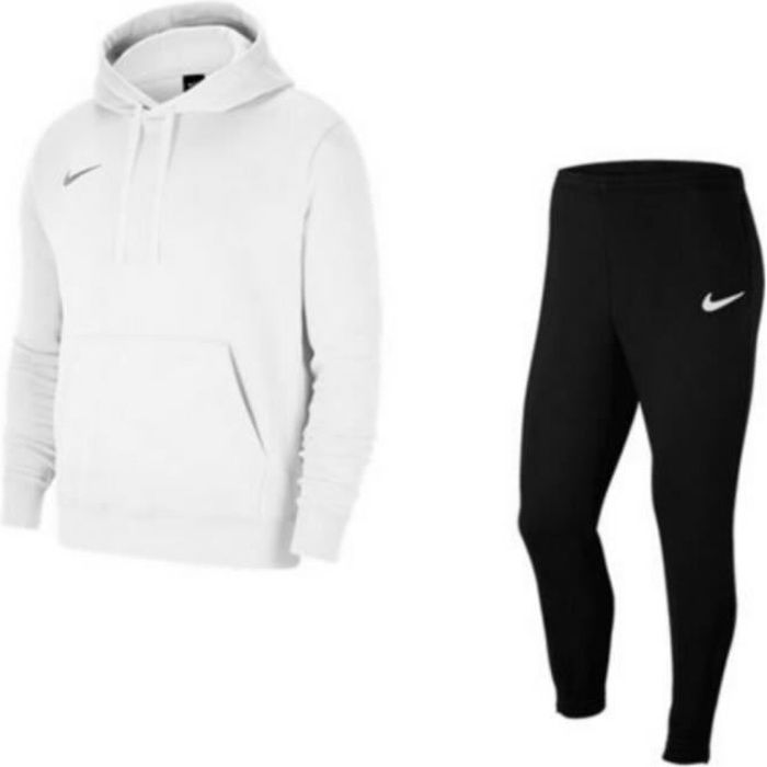 Jogging Polaire Homme Nike Blanc et Noir - Respirant - Multisport - Manches longues