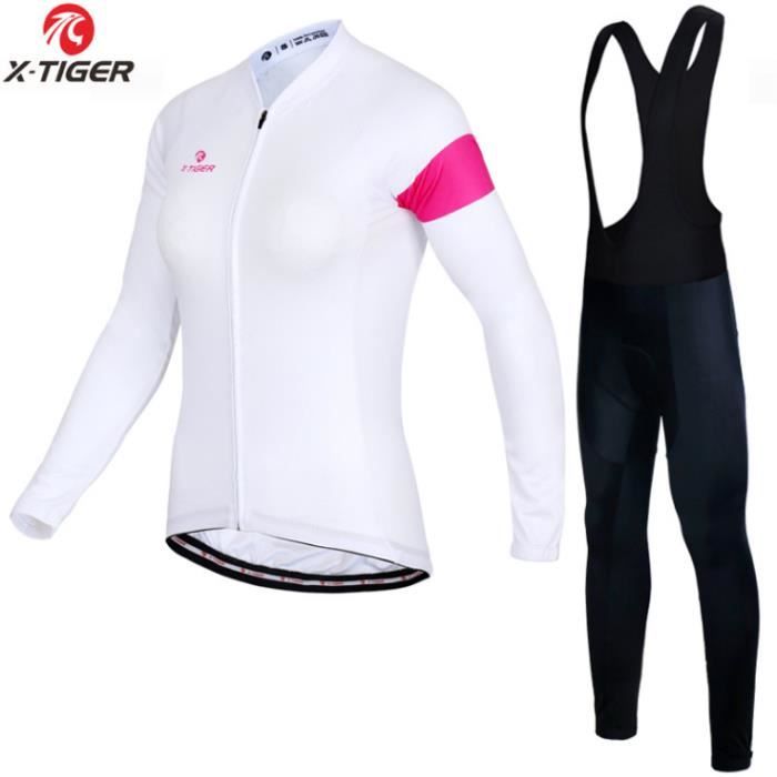 Ensemble Cyclisme Femme Wulibike - Maillot Manches Courtes + Short, En Polyester, Coupe Athlétique