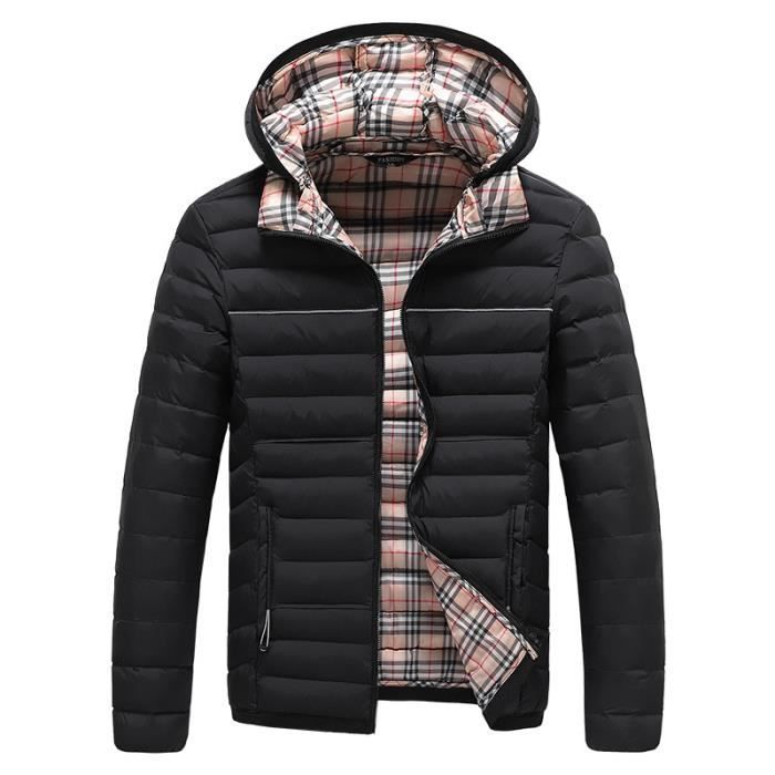 FUNMOON Doudoune Hommes Casual Capuche Hiver Luxe Marque Encapuchonné Épais  Zipper Noir - Cdiscount Prêt-à-Porter