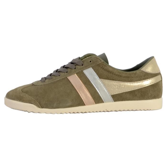 Tennis Basket Basses GOLA Bullet Mirror Trident Cuir Femme