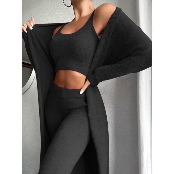 Pyjama femme ouvert devant top