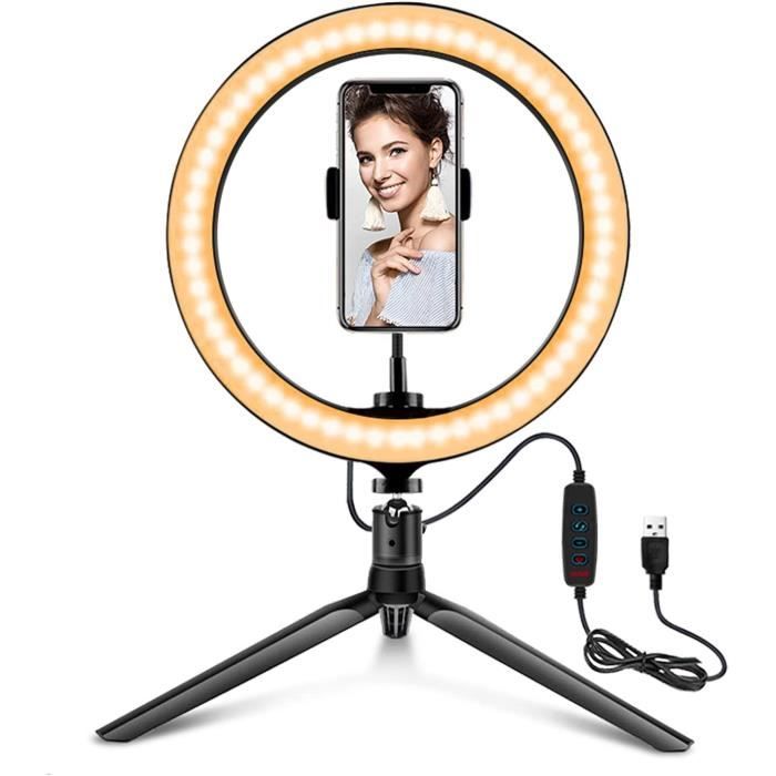 NAIZY 12  Trépied de Anneau lumineux Selfie LED avec Télécommande avec