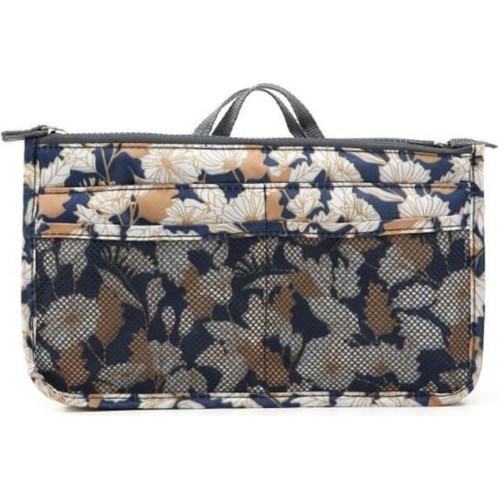 Organiseur de sac à main, Pochette Sac de Rangement intérieur pour Sac à Main ( Feuillage doré )