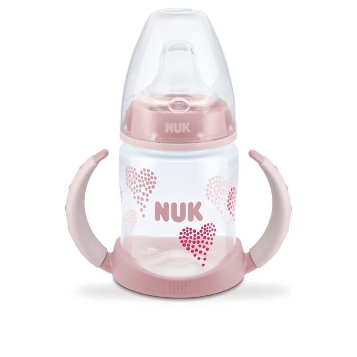 NUK Biberon d'Apprentissage 150 ml avec Embout Anti-Fuite Cœur - Cdiscount  Puériculture & Eveil bébé