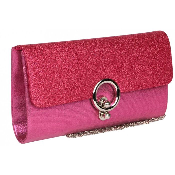 Grande Pochette Femme Rose Bonbon Paillettes Sac Soiree Mariage Eljya Taille unique Rose Cdiscount Bagagerie Maroquinerie