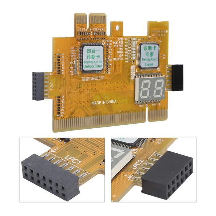Kit De Diagnostic Pour PC/carte Mère Waychan – Ports MiniPCI, PCIe, LPC – État Neuf